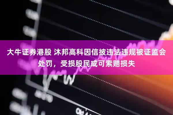 大牛证券港股 沐邦高科因信披违法违规被证监会处罚，受损股民或可索赔损失