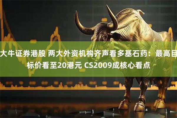 大牛证券港股 两大外资机构齐声看多基石药：最高目标价看至20港元 CS2009成核心看点